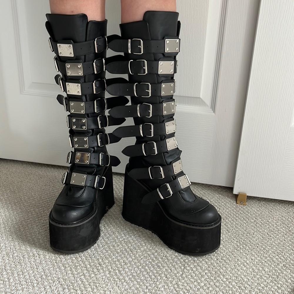 Demonia “Damned-318” Knee-high Boots